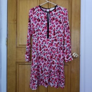 Kate Spade rose print 100% silk dress 2